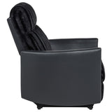 Madden Black Corduroy Upholstered Pillow Arm Manual Recliner from Coaster - Luna Furniture