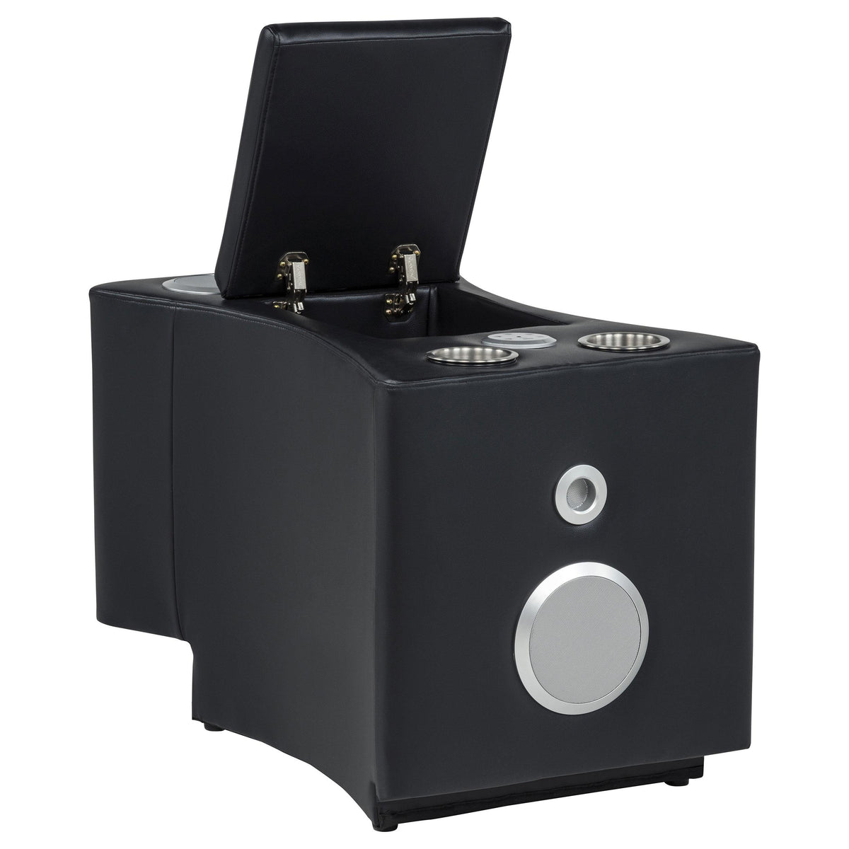Madden Black Leatherette Bluetooth Audio Console with Power Outlet from Coaster - Luna Furniture