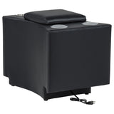 Madden Black Leatherette Bluetooth Audio Console with Power Outlet from Coaster - Luna Furniture
