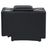 Madden Black Leatherette Bluetooth Audio Console with Power Outlet from Coaster - Luna Furniture