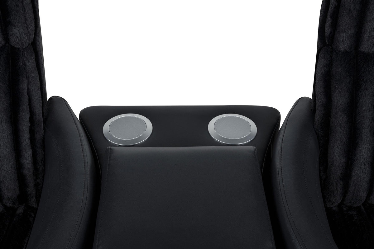 Madden Black Leatherette Bluetooth Audio Console with Power Outlet from Coaster - Luna Furniture