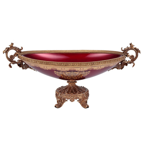 HD-6003L Bronze/Ruby Red/Gold Bowl from Homey Design - Luna Furniture