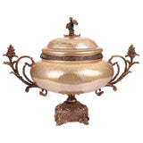 HD-6009 Bronze/Golden Pearl Crackle Urn from Homey Design - Luna Furniture