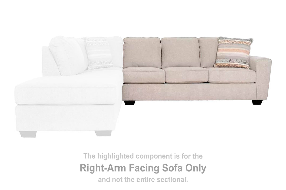 Dudlee Bisque Right-Arm Facing Sofa from Ashley - Luna Furniture