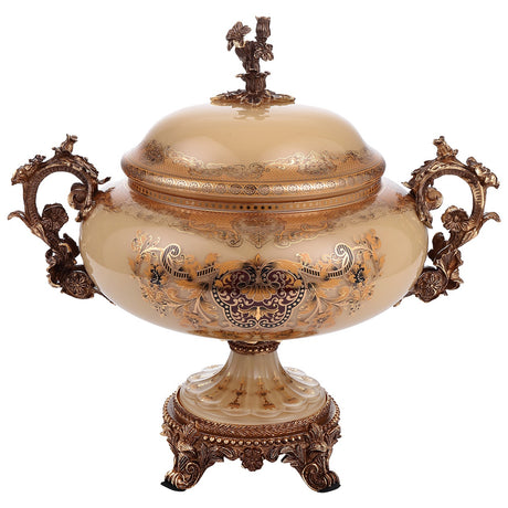 HD-6011H Bronze/Mocha Cream/Gold Urn from Homey Design - Luna Furniture