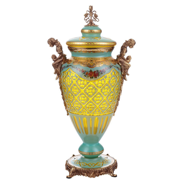 HD-6016L Bronze/Floral Urn
