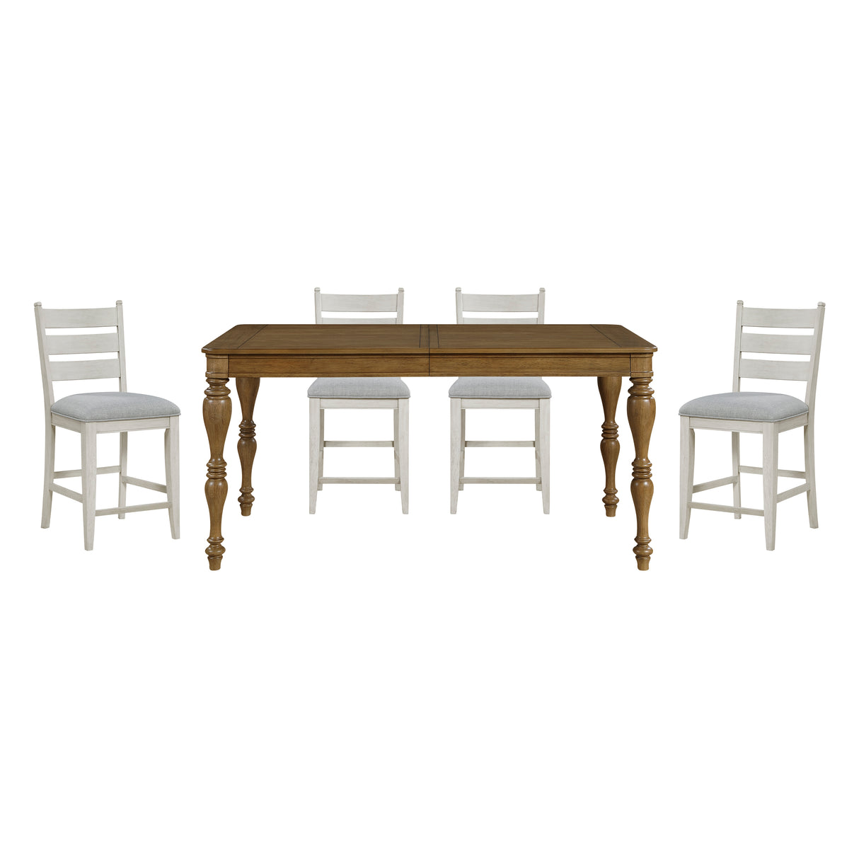 Wyatt Brown 91" Extendable Counter Height Table from Homelegance - Luna Furniture