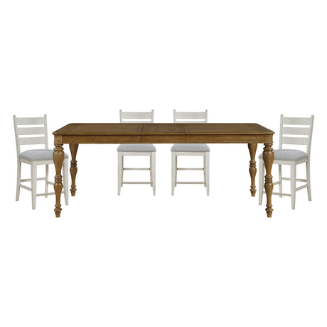 Wyatt Brown 91" Extendable Counter Height Table from Homelegance - Luna Furniture