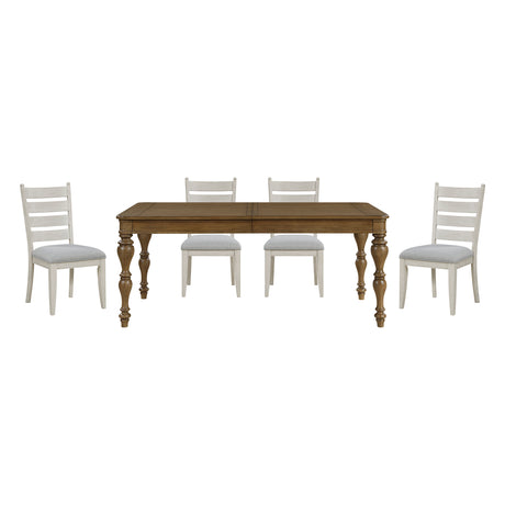 Wyatt Brown/Gray 5-Piece Dining Room Set from Homelegance - Luna Furniture