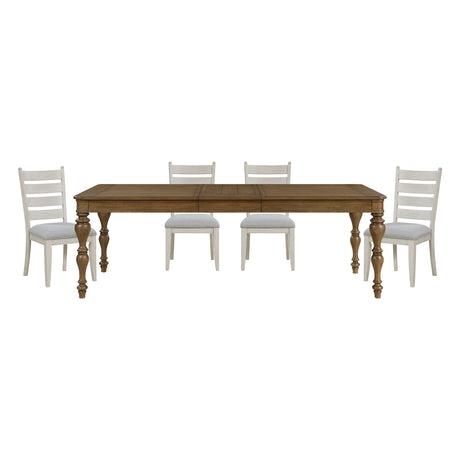Wyatt Brown/Gray 5-Piece Dining Room Set from Homelegance - Luna Furniture