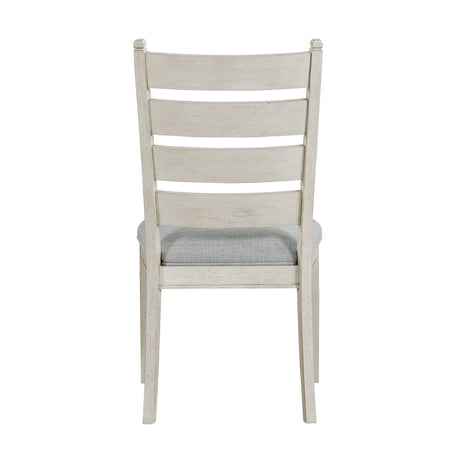Lofton Light Gray/Ivory 5-Piece 108" Double Pedestal Extendable Dining Set from Homelegance - Luna Furniture