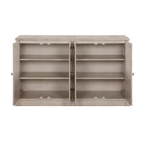 Lofton Light Gray/White Round Dining Table from Homelegance - Luna Furniture