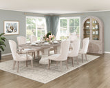Lofton Light Gray/Ivory 7-Piece 60" Round Dining Set from Homelegance - Luna Furniture