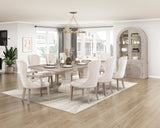 Lofton Light Gray/Ivory 7-Piece 60" Round Dining Set from Homelegance - Luna Furniture