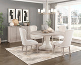 Lofton Light Gray/White Round Dining Table from Homelegance - Luna Furniture