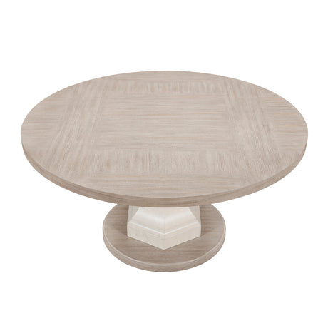 Lofton Light Gray/Ivory 5-Piece 60" Round Dining Set from Homelegance - Luna Furniture