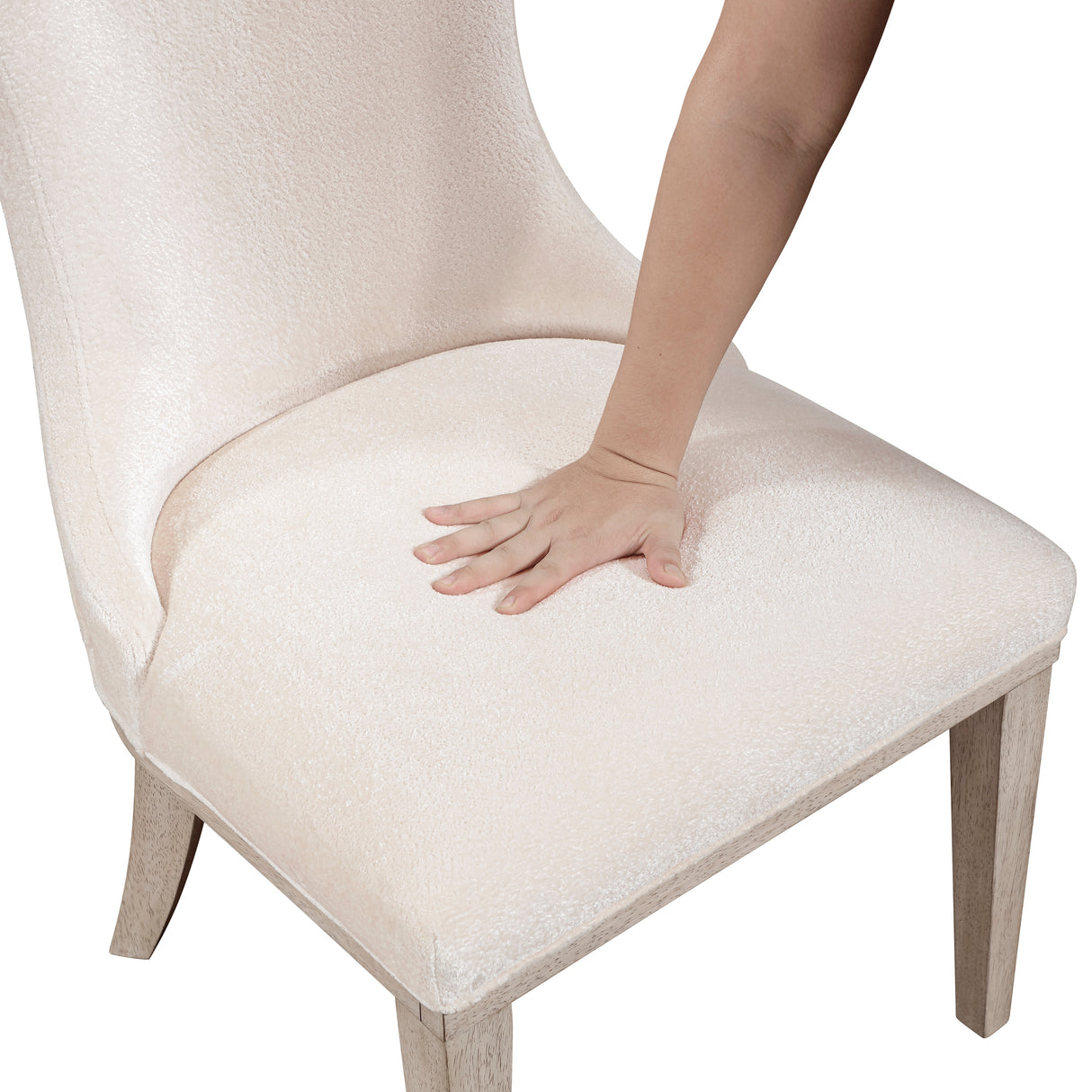 Lofton Light Gray/Ivory Side Chair, Set of 2 from Homelegance - Luna Furniture