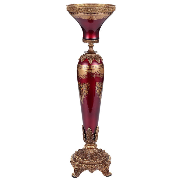 HD-6020 Bronze/Ruby Red/Gold Candleholder