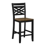 Tyler Black/Brown 5-Piece Counter Height Set from Homelegance - Luna Furniture