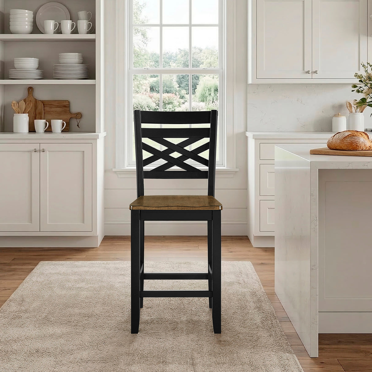 Tyler Black/Brown 5-Piece Counter Height Set from Homelegance - Luna Furniture