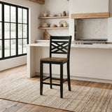 Tyler Black/Brown 5-Piece Counter Height Set from Homelegance - Luna Furniture
