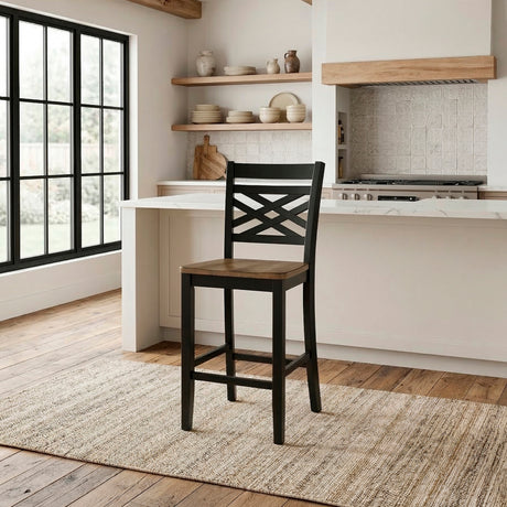 Tyler Black/Brown 5-Piece Counter Height Set from Homelegance - Luna Furniture