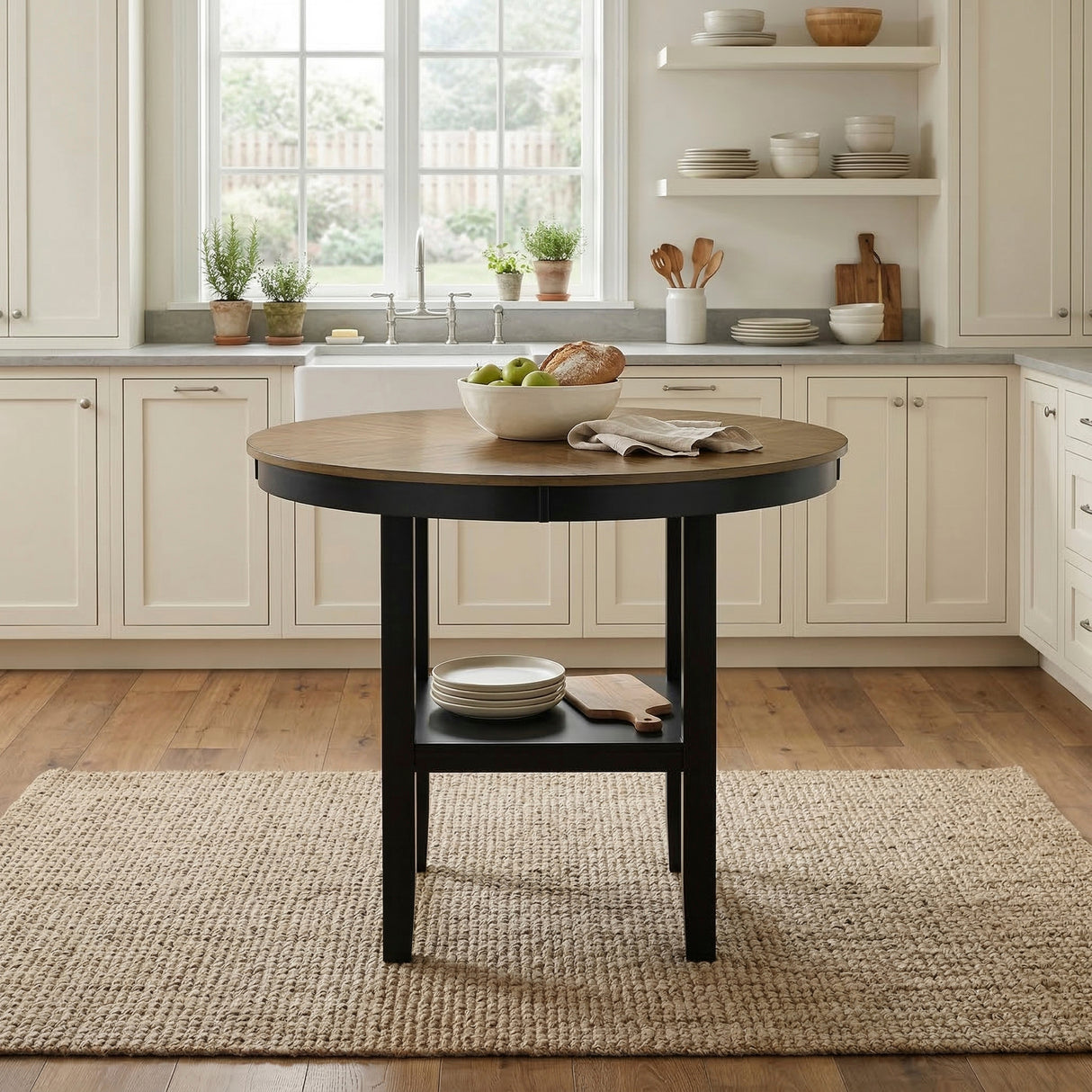 Tyler Black/Brown 5-Piece Counter Height Set from Homelegance - Luna Furniture