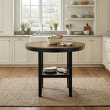 Tyler Black/Brown 5-Piece Counter Height Set from Homelegance - Luna Furniture