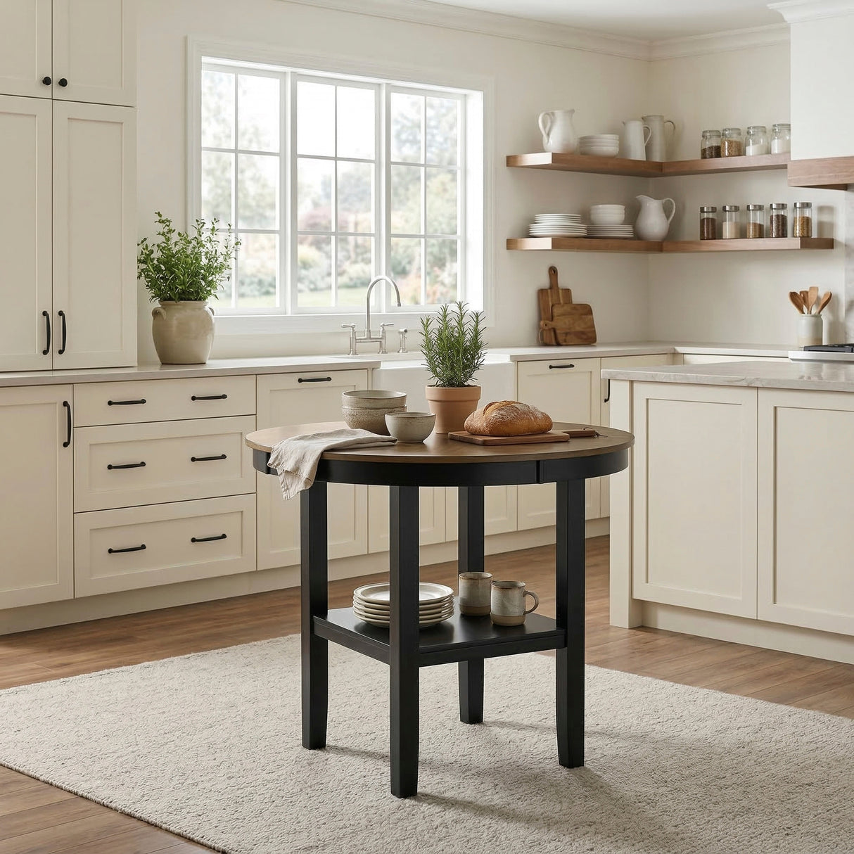 Tyler Black/Brown 5-Piece Counter Height Set from Homelegance - Luna Furniture
