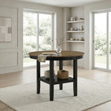 Tyler Black/Brown 5-Piece Counter Height Set from Homelegance - Luna Furniture