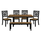 Tyler Black/Brown 7-Piece Dining Room Set from Homelegance - Luna Furniture