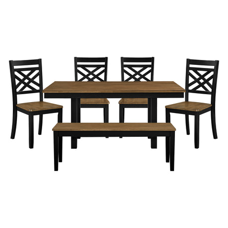 Tyler Black/Brown 7-Piece Dining Room Set from Homelegance - Luna Furniture