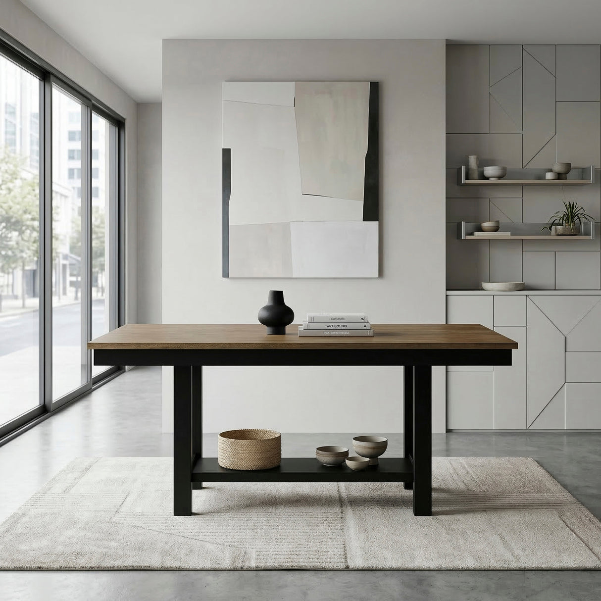 Tyler Brown/Black Dining Table from Homelegance - Luna Furniture