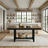 Tyler Brown/Black Dining Table from Homelegance - Luna Furniture