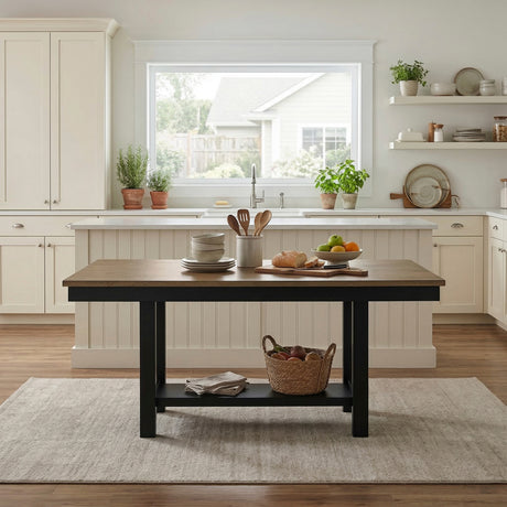 Tyler Brown/Black Dining Table from Homelegance - Luna Furniture