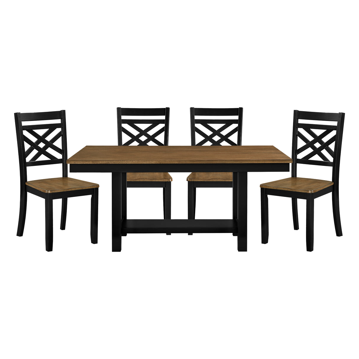 Tyler Brown/Black Dining Table from Homelegance - Luna Furniture