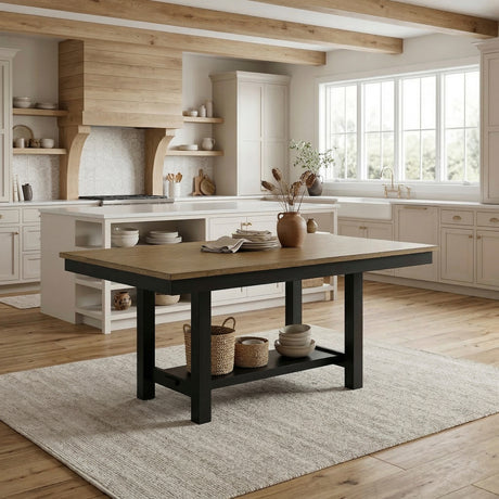 Tyler Brown/Black Dining Table from Homelegance - Luna Furniture