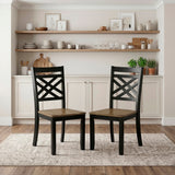 Tyler Brown/Black Side Chair, Set of 2 from Homelegance - Luna Furniture