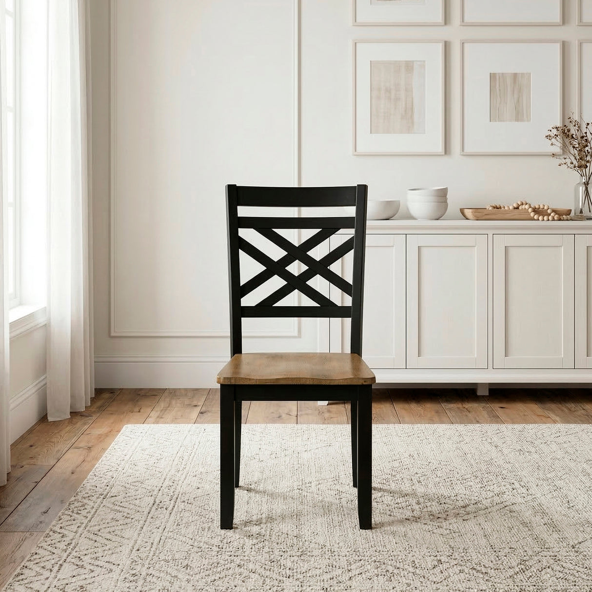 Tyler Brown/Black Side Chair, Set of 2 from Homelegance - Luna Furniture