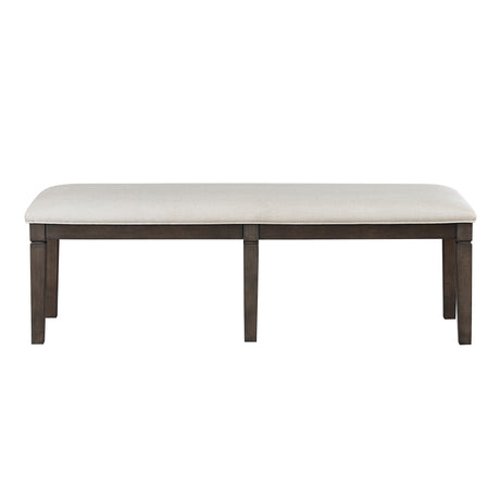 Victoria Espresso/Beige Upholstered Bench from Homelegance - Luna Furniture