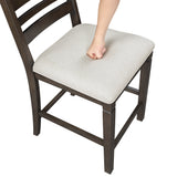 Victoria Espresso/Beige Counter Height Chair, Set of 2 from Homelegance - Luna Furniture