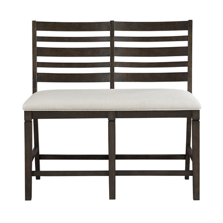 Victoria Espresso/Beige Counter Height Bench from Homelegance - Luna Furniture