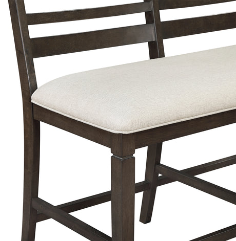 Victoria Espresso/Beige Counter Height Bench from Homelegance - Luna Furniture