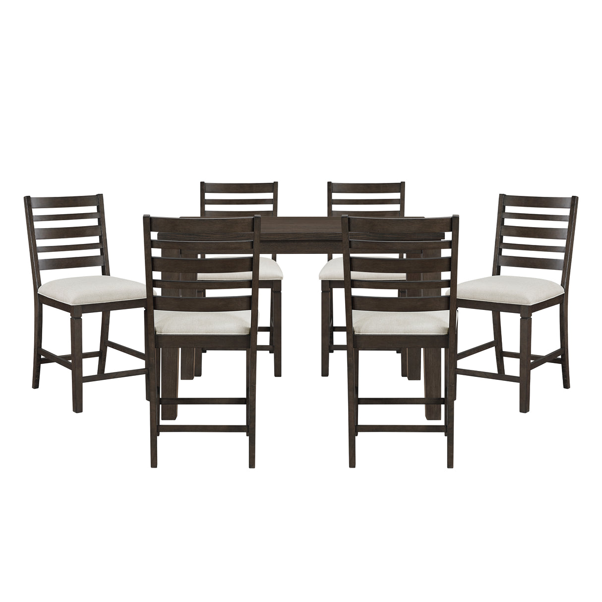 Victoria Espresso/Beige Counter Height Set from Homelegance - Luna Furniture