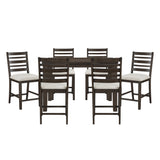 Victoria Espresso/Beige Counter Height Set from Homelegance - Luna Furniture
