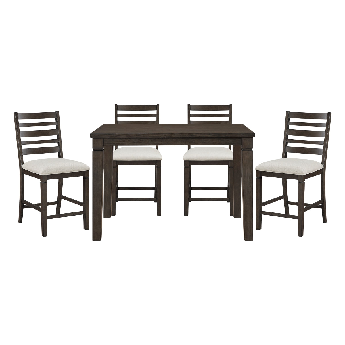Victoria Espresso/Beige Counter Height Set from Homelegance - Luna Furniture