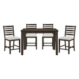Victoria Espresso/Beige Counter Height Set from Homelegance - Luna Furniture