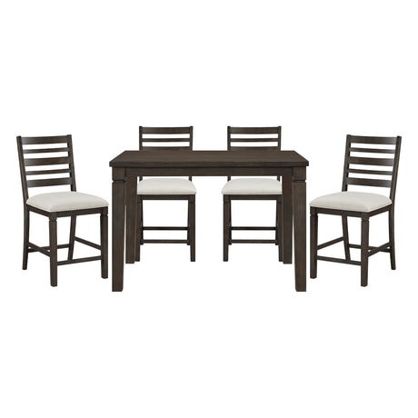 Victoria Espresso/Beige Counter Height Set from Homelegance - Luna Furniture