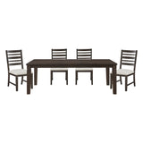 Victoria Espresso/Beige Rectangular Dining Room Set from Homelegance - Luna Furniture