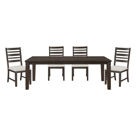 Victoria Espresso/Beige 5-Piece Dining Set from Homelegance - Luna Furniture
